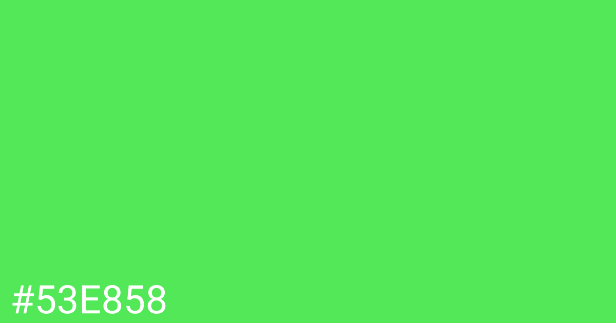 Hex color #53e858 graphic