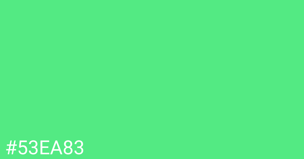 Hex color #53ea83 graphic