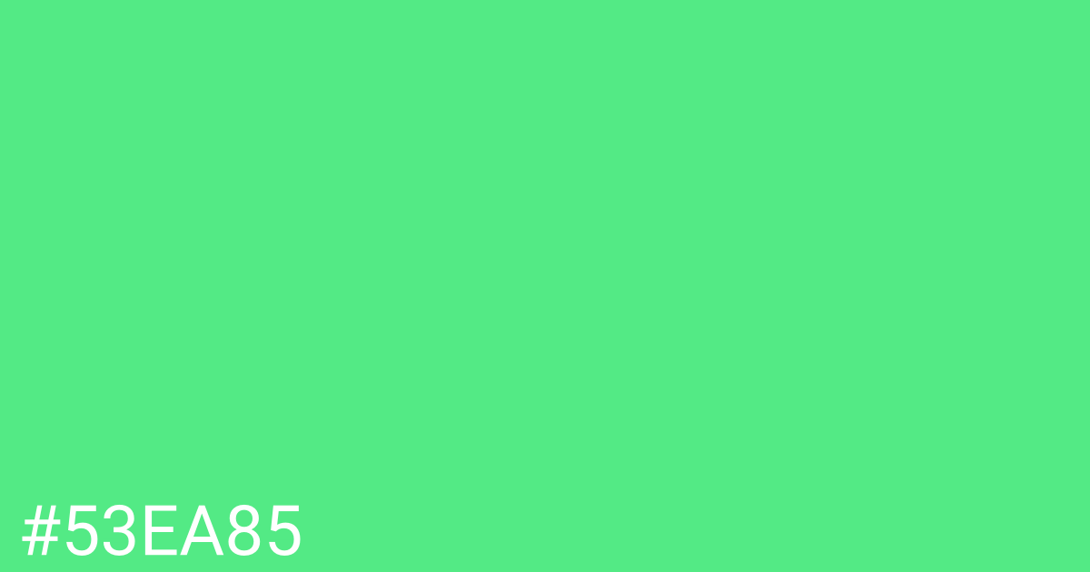 Hex color #53ea85 graphic