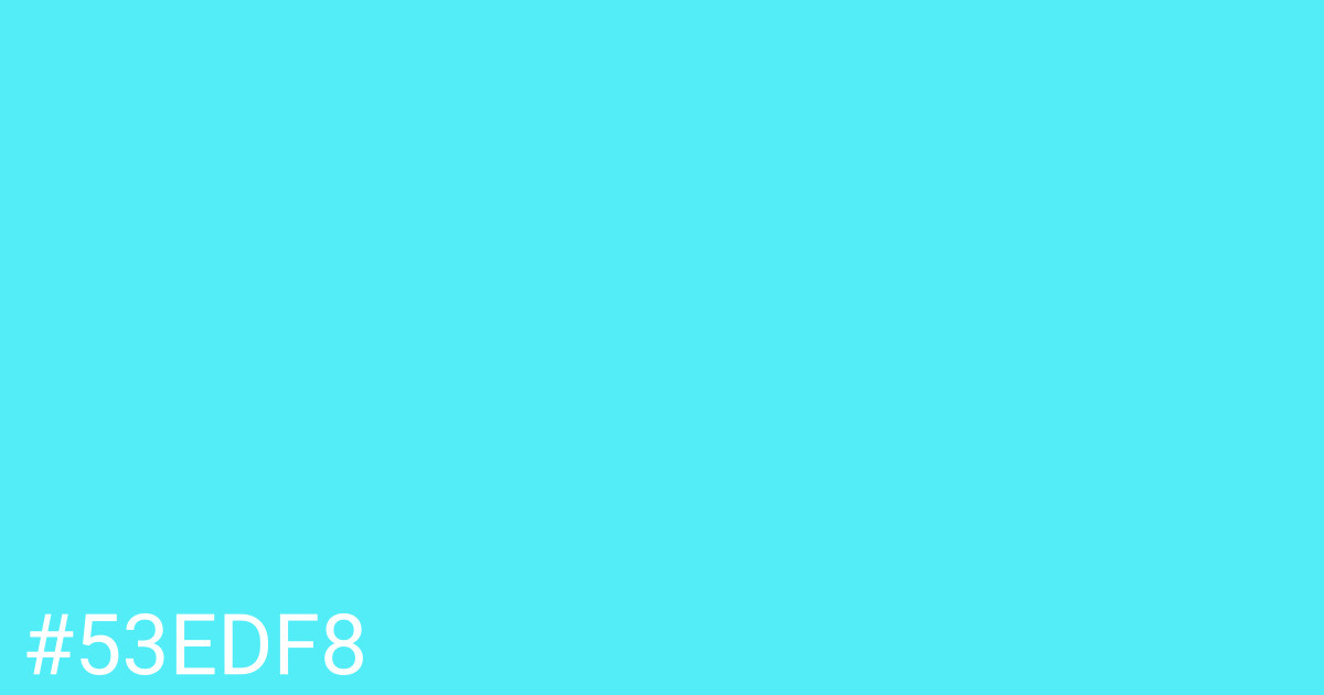 Hex color #53edf8 graphic