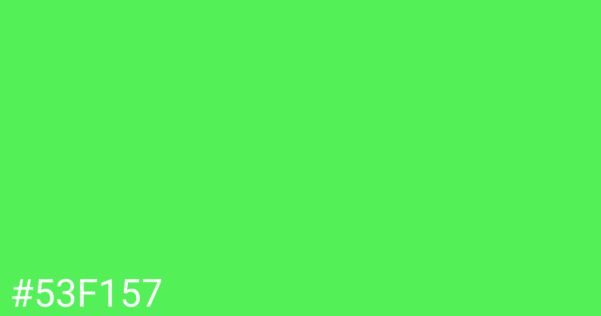 Hex color #53f157 graphic