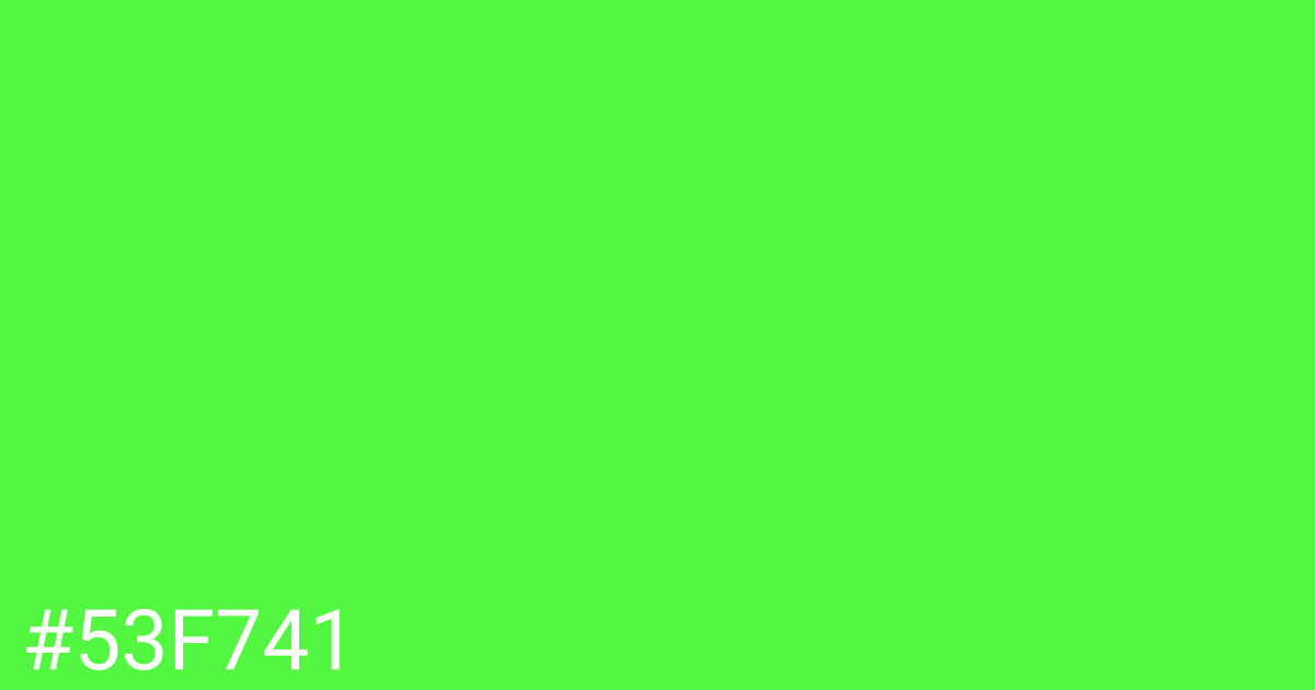 Hex color #53f741 graphic