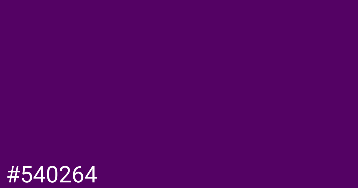 Hex color #540264 graphic