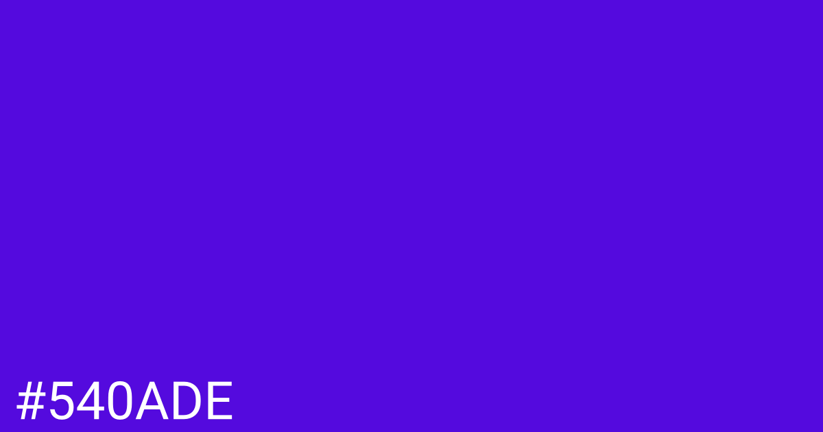 Hex color #540ade graphic