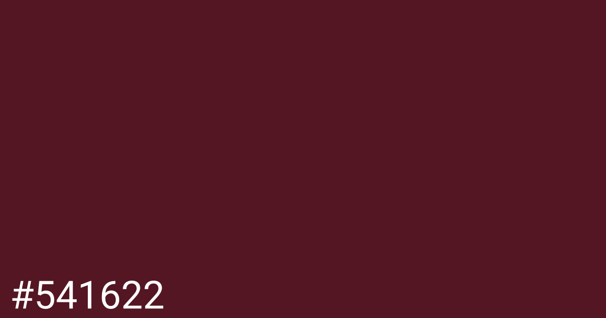 Hex color #541622 graphic