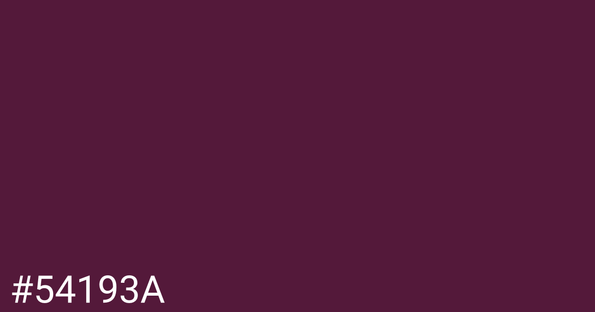 Hex color #54193a graphic