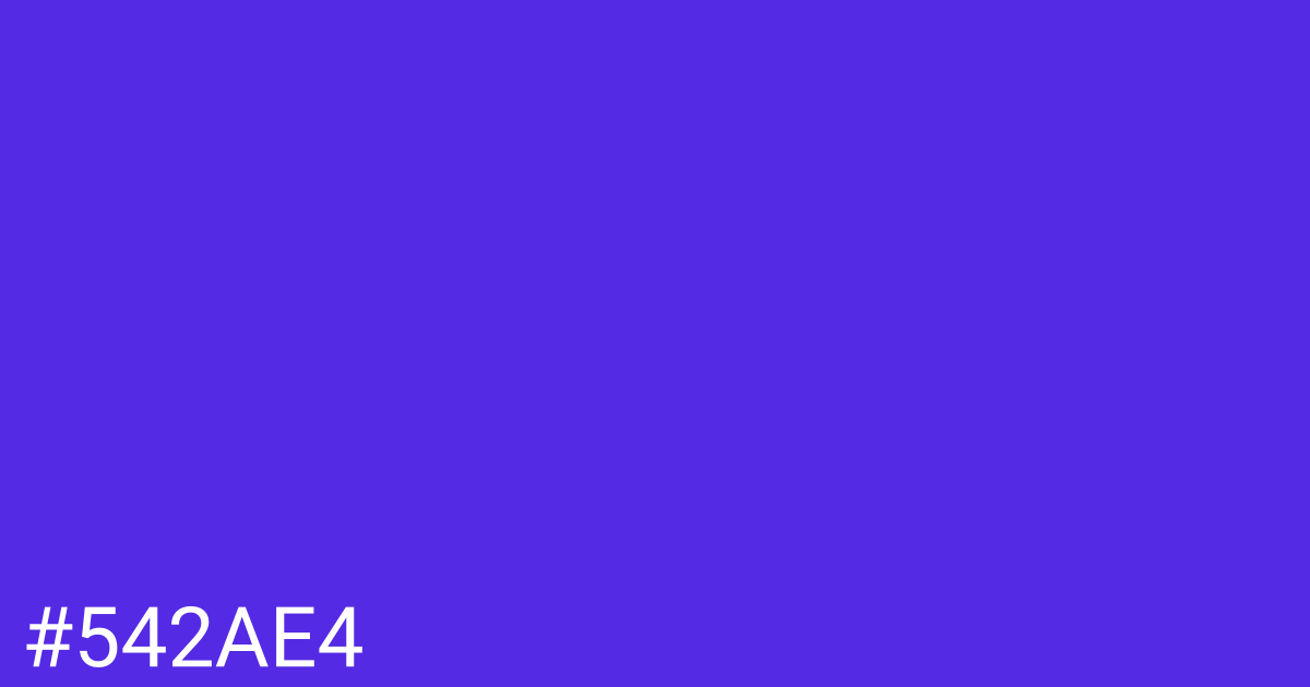 Hex color #542ae4 graphic