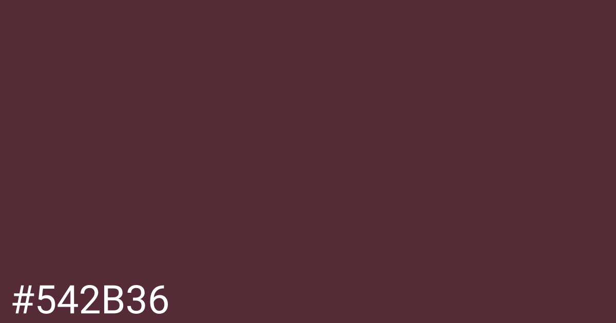 Hex color #542b36 graphic