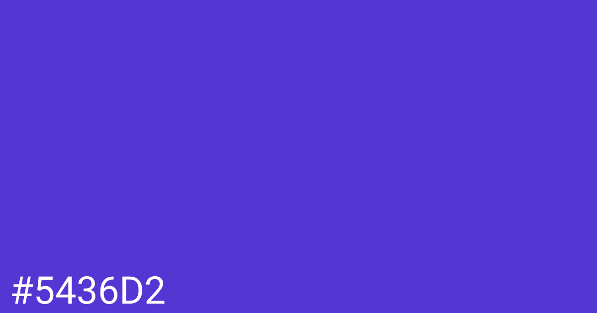 Hex color #5436d2 graphic