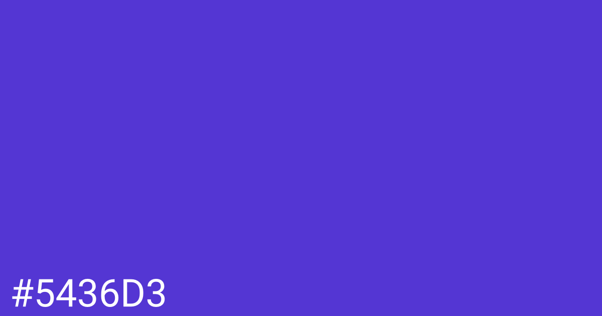 Hex color #5436d3 graphic