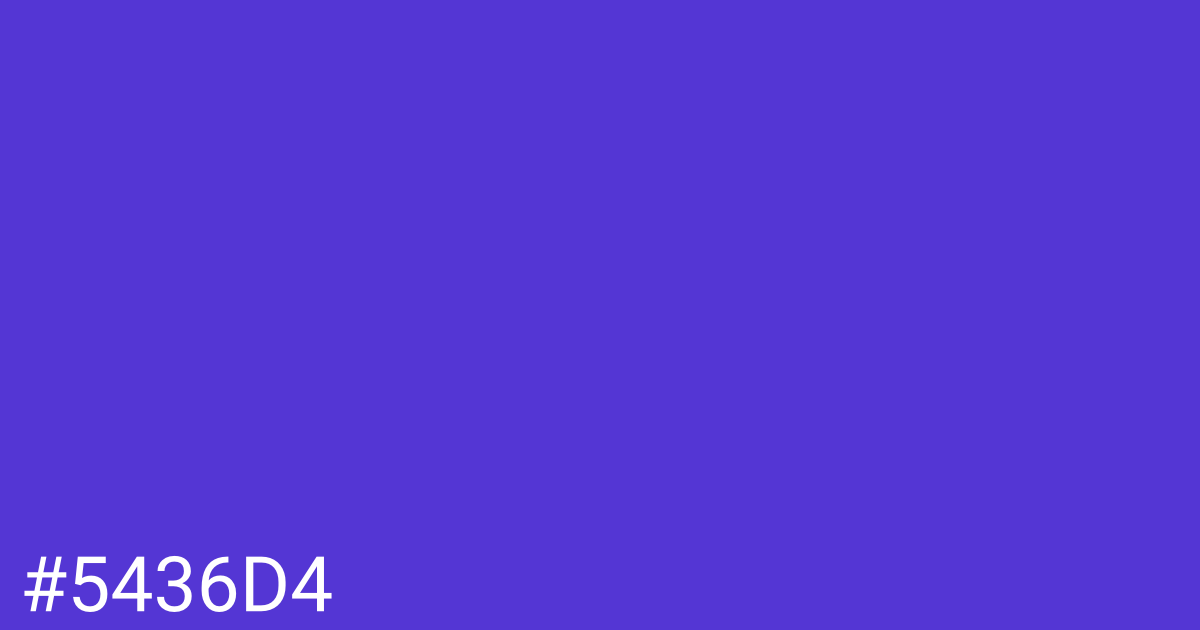 Hex color #5436d4 graphic