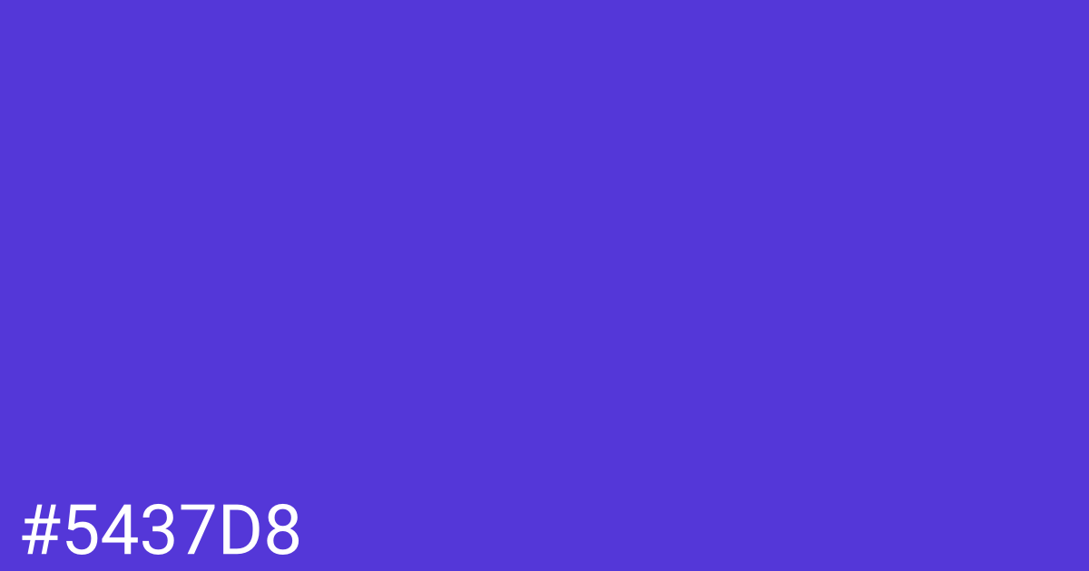Hex color #5437d8 graphic