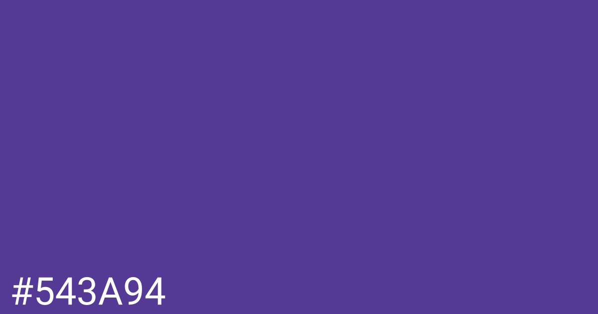 Hex color #543a94 graphic