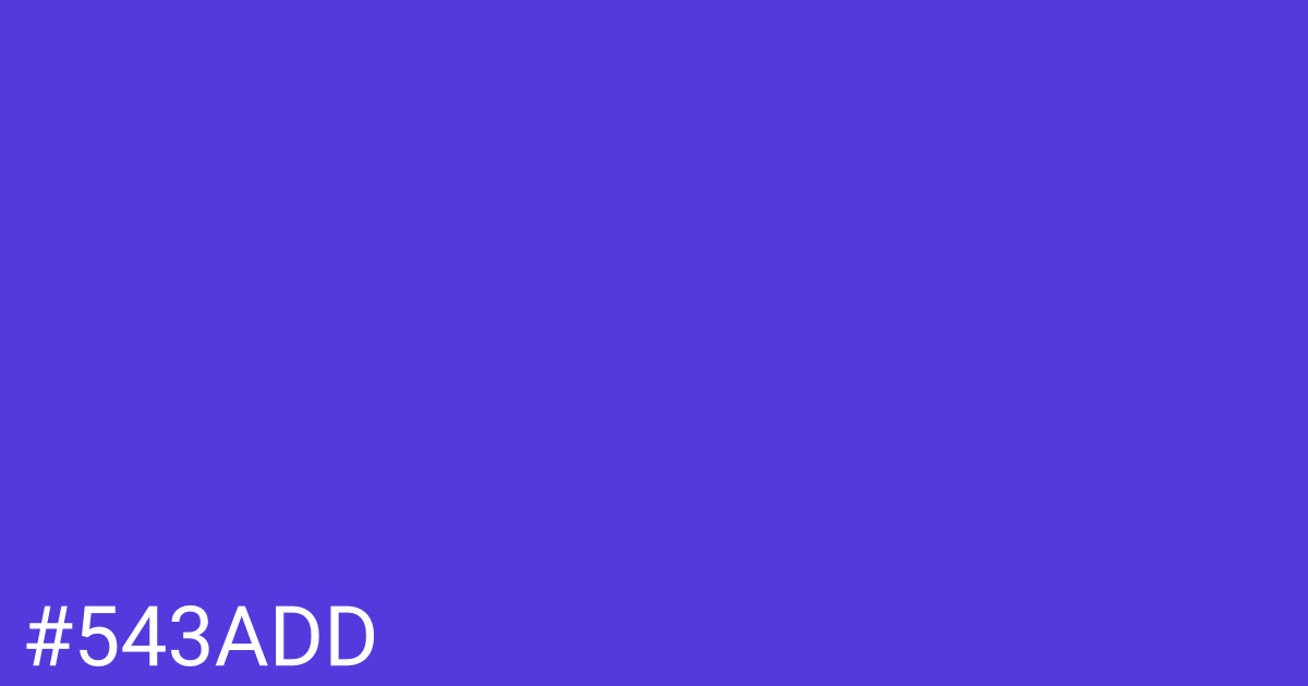 Hex color #543add graphic