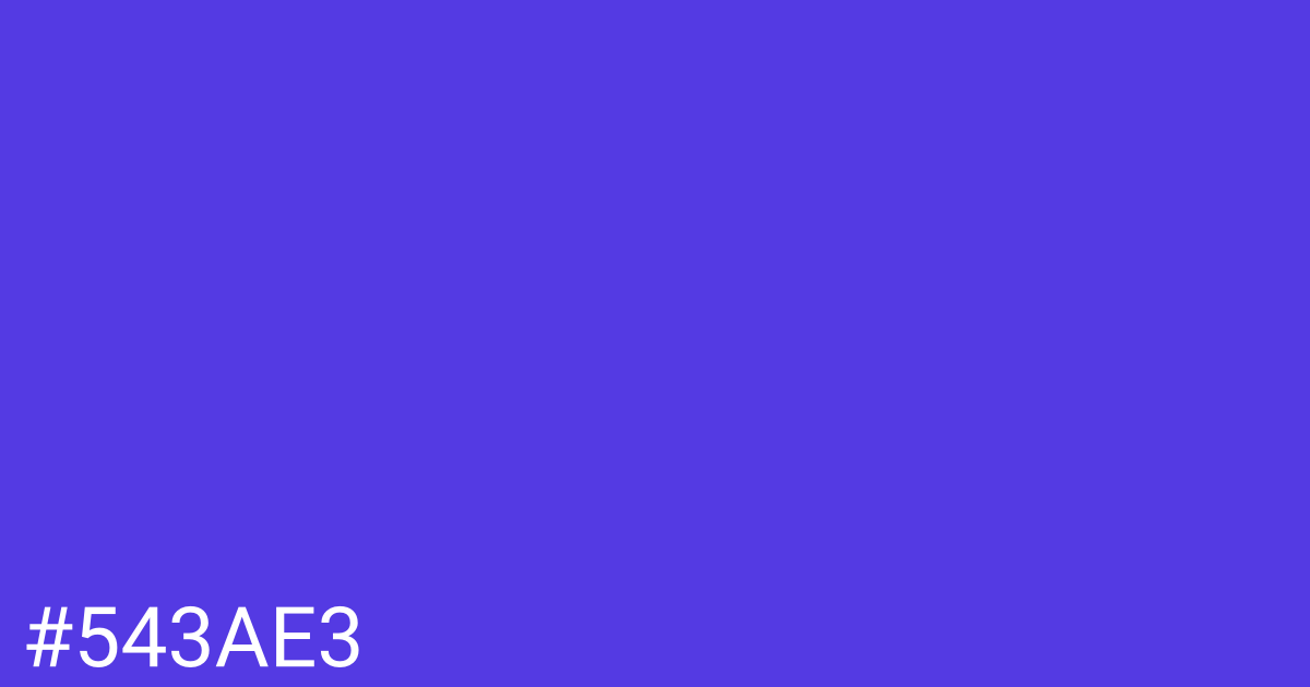 Hex color #543ae3 graphic