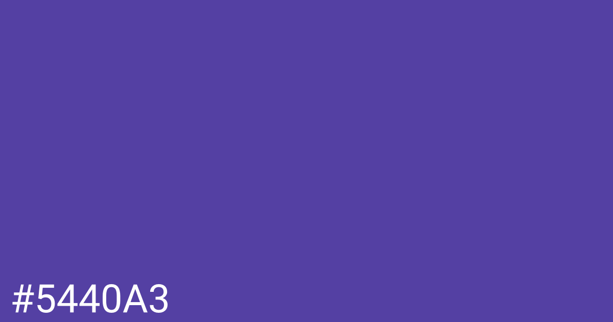 Hex color #5440a3 graphic