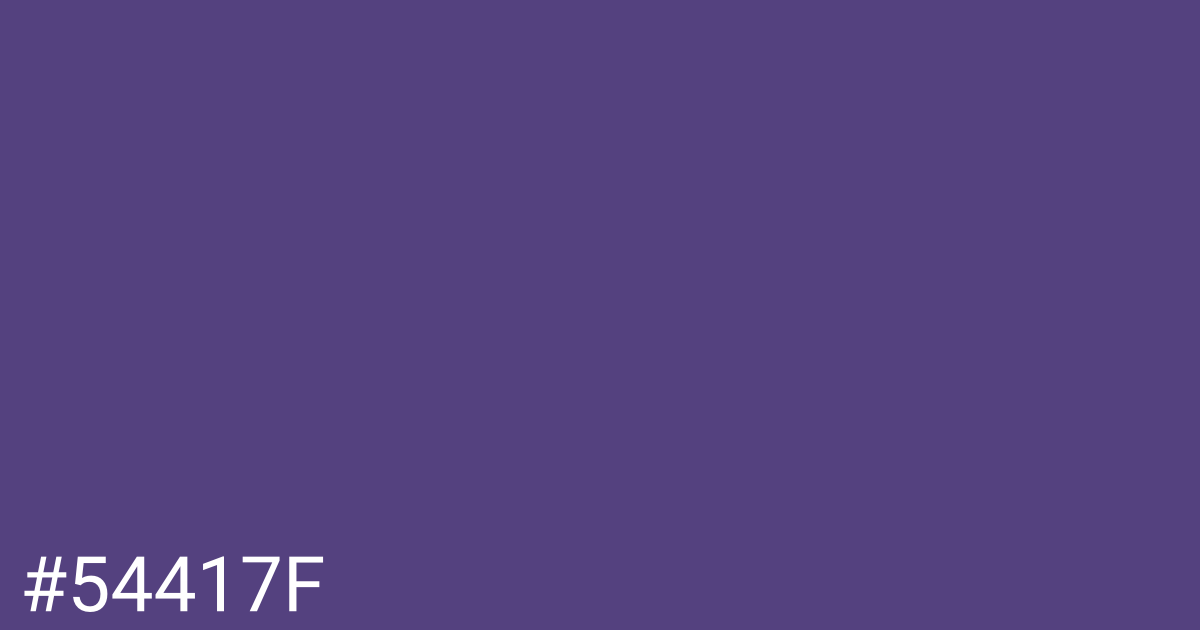 Hex color #54417f graphic