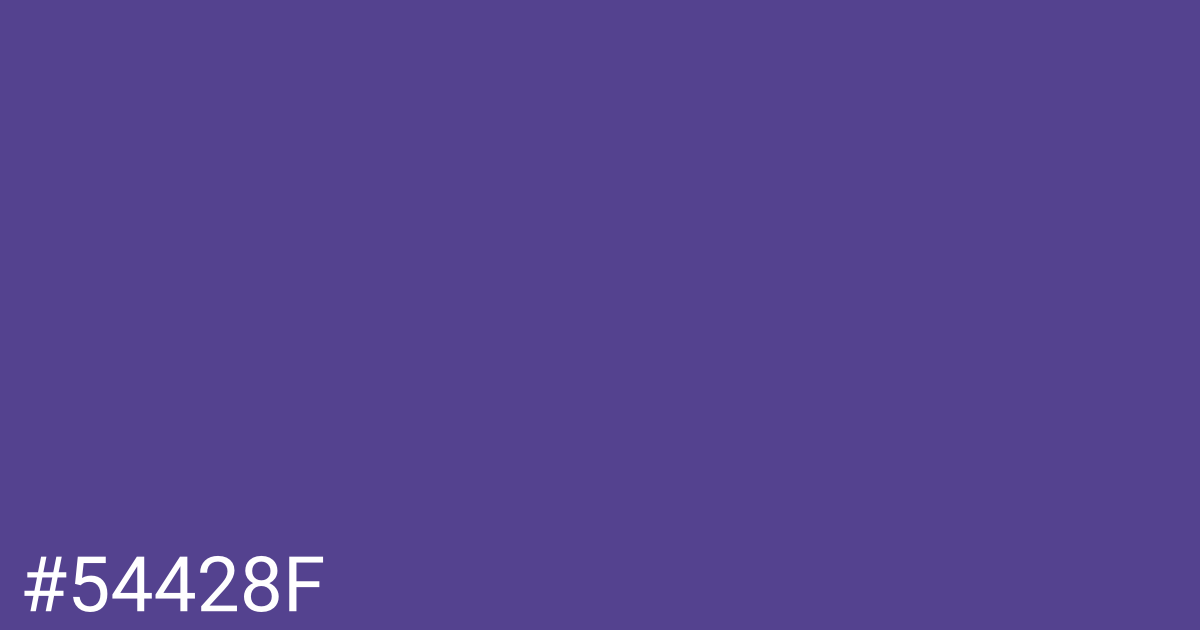 Hex color #54428f graphic