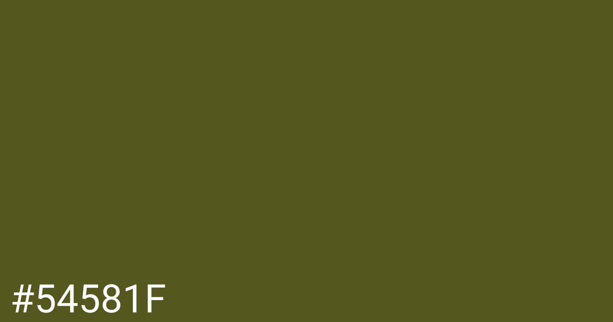 Hex color #54581f graphic