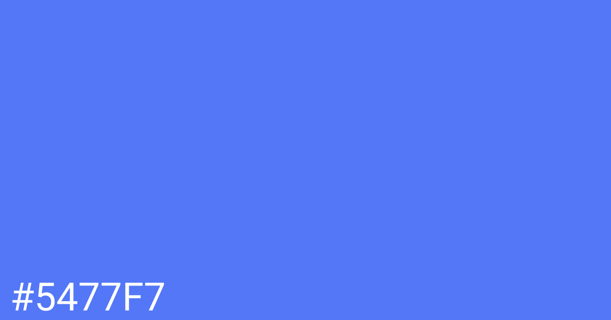 Hex color #5477f7 graphic
