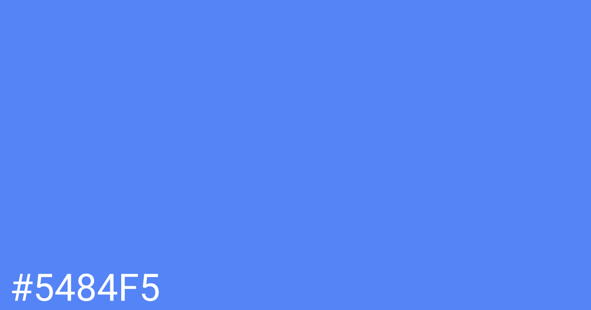 Hex color #5484f5 graphic