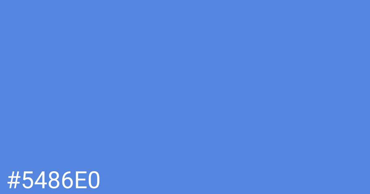 Hex color #5486e0 graphic