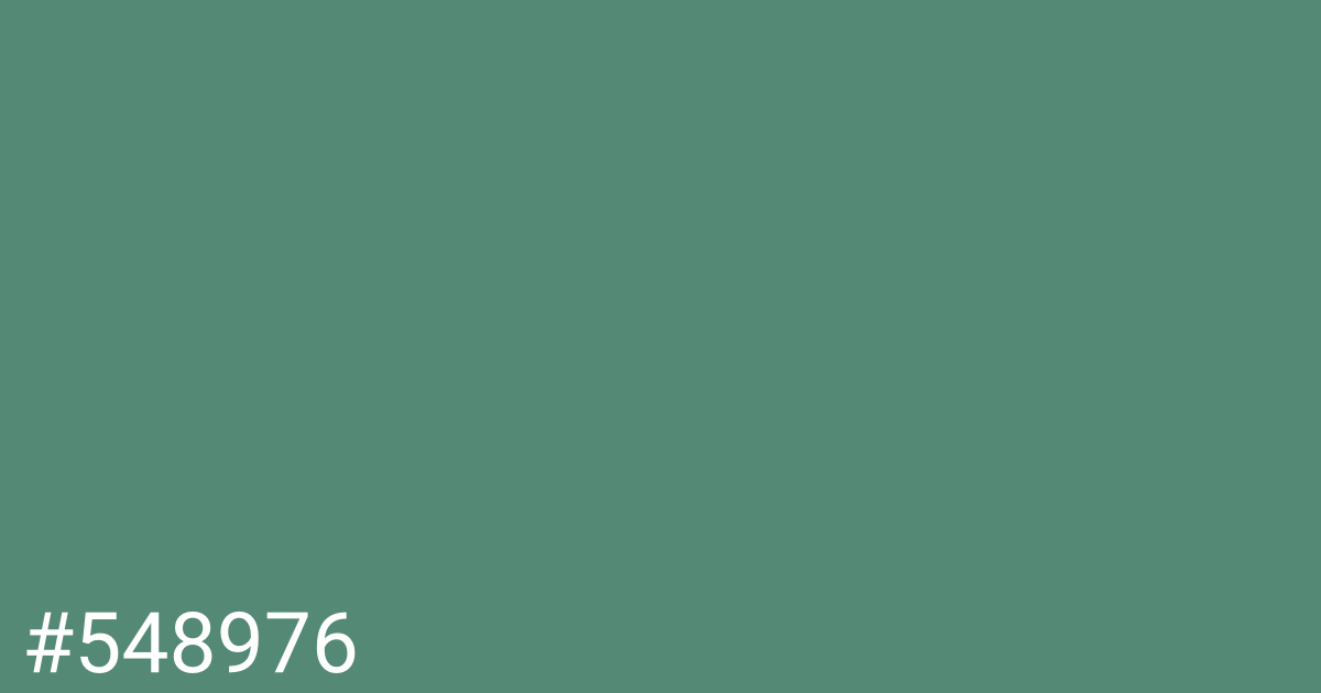 Hex color #548976 graphic