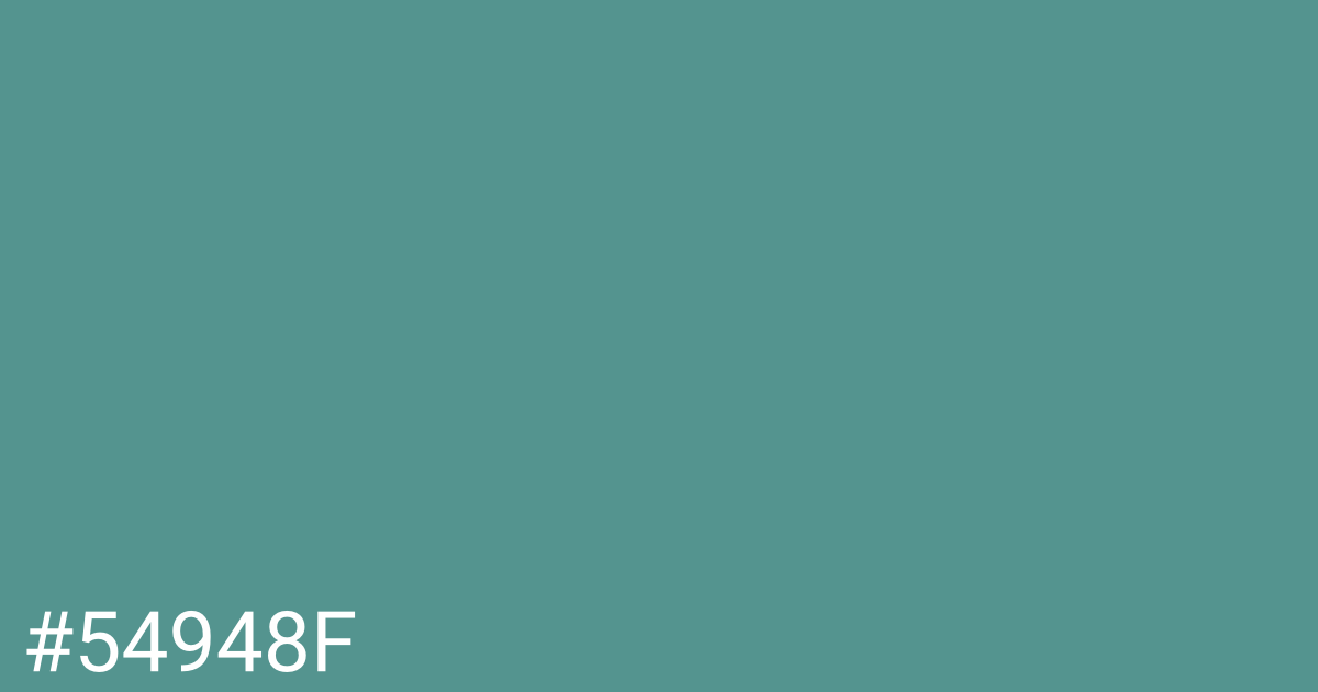 Hex color #54948f graphic