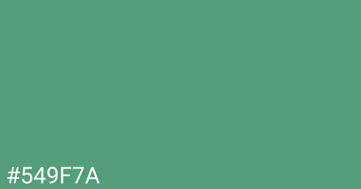 Hex color #549f7a graphic
