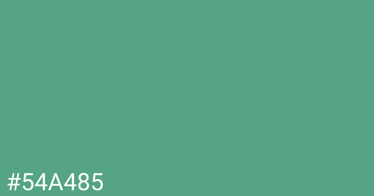 Hex color #54a485 graphic