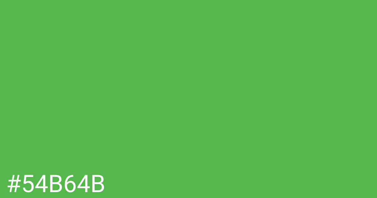 Hex color #54b64b graphic