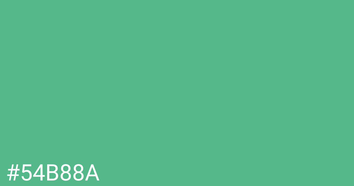 Hex color #54b88a graphic