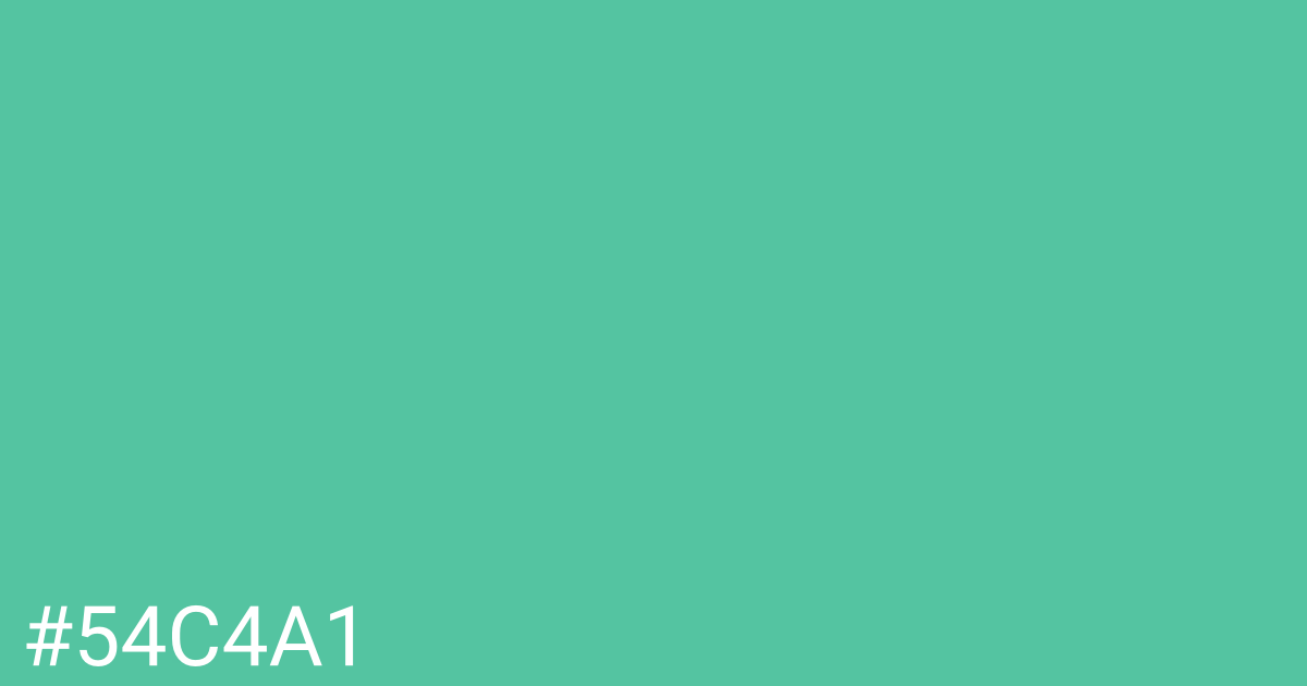 Hex color #54c4a1 graphic