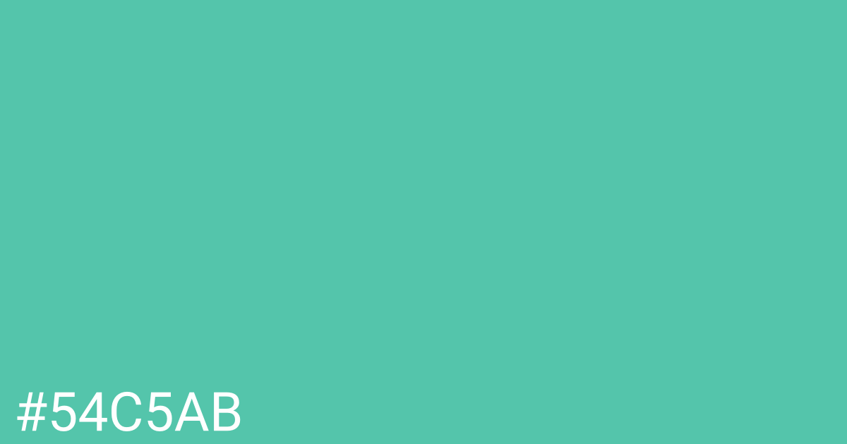 Hex color #54c5ab graphic