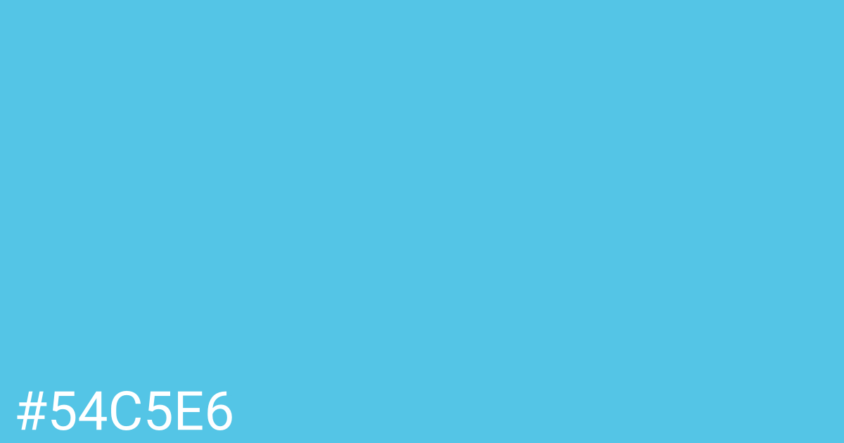 Hex color #54c5e6 graphic