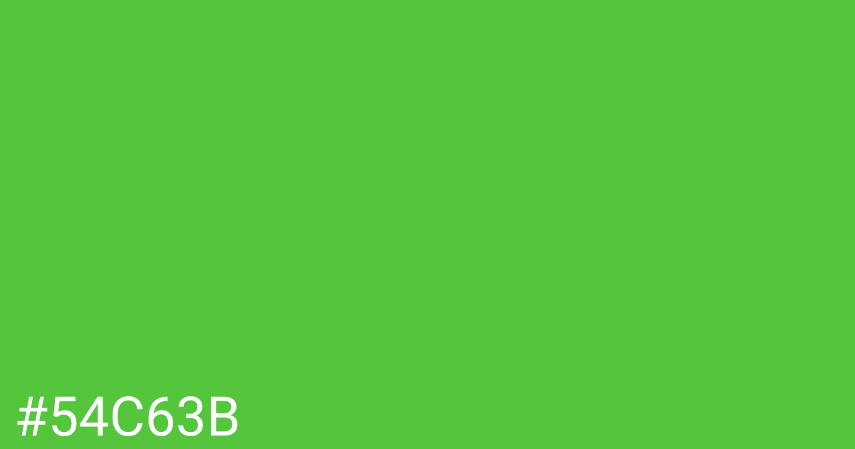 Hex color #54c63b graphic