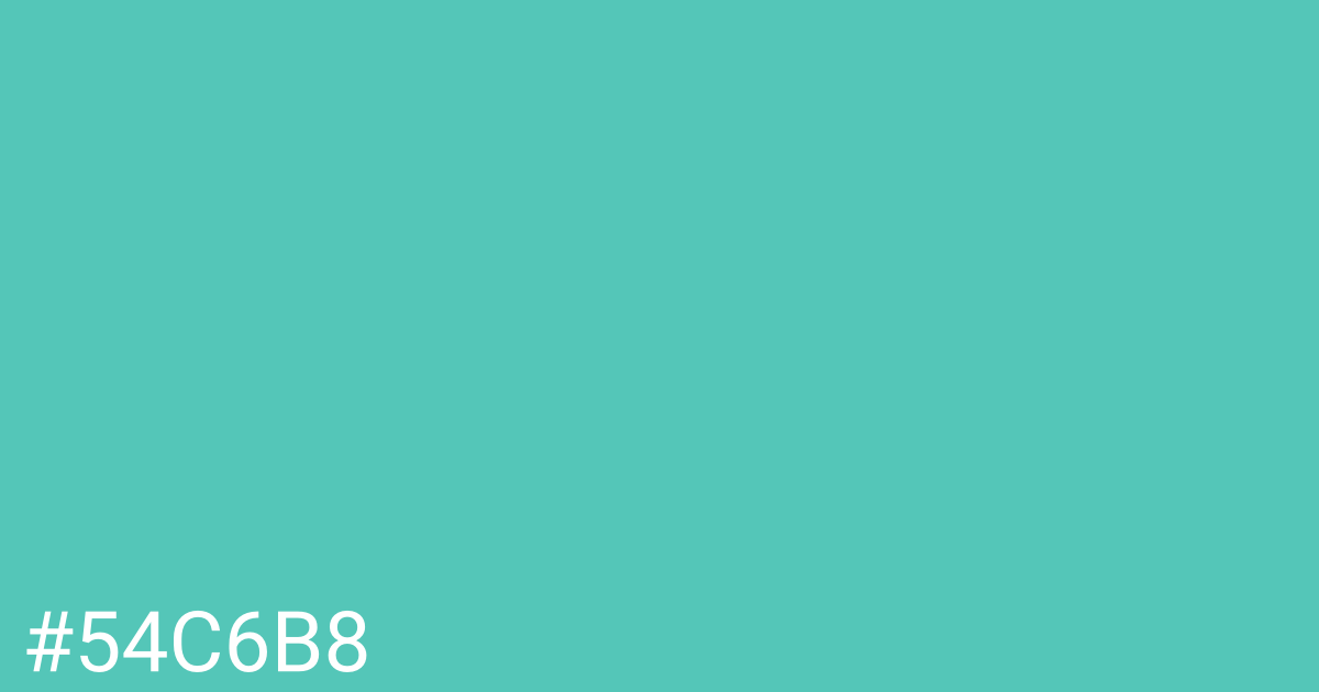 Hex color #54c6b8 graphic