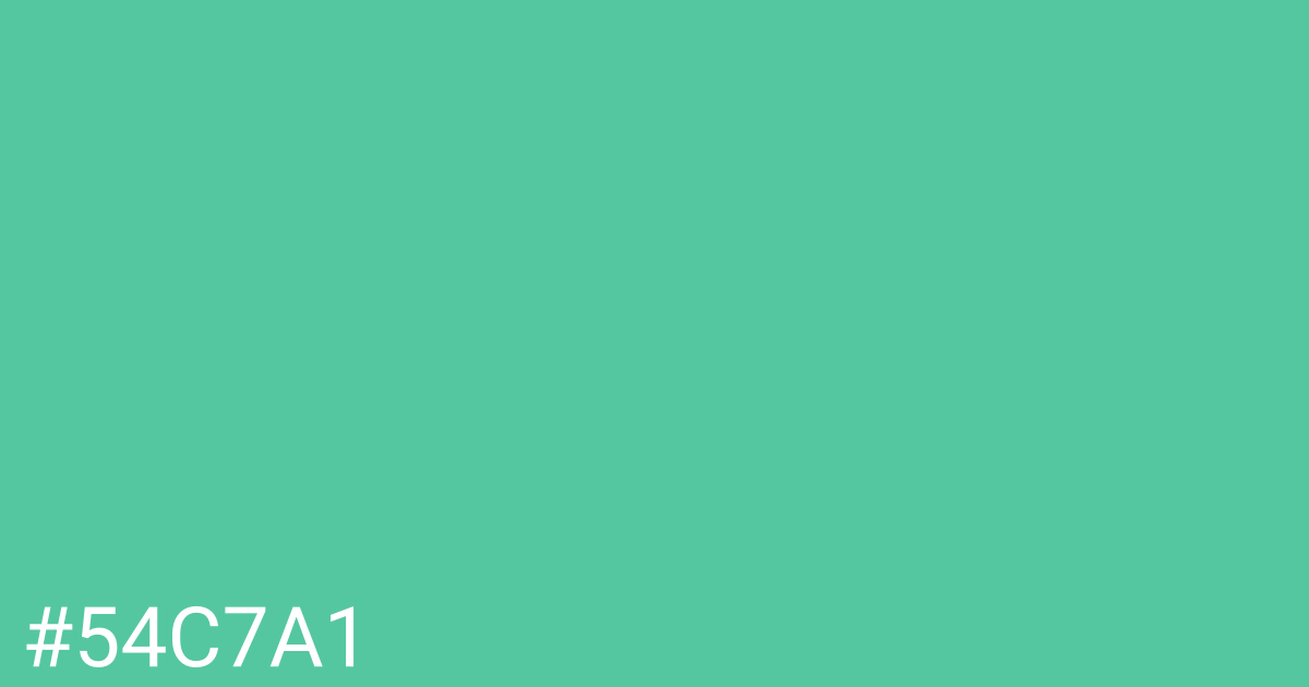 Hex color #54c7a1 graphic