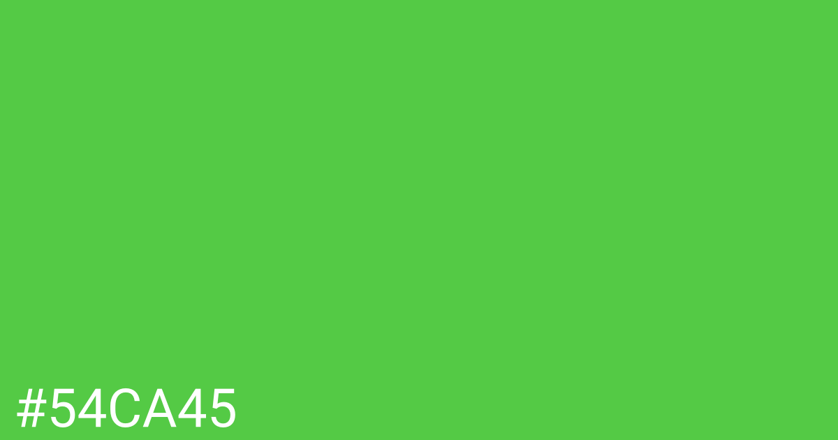 Hex color #54ca45 graphic