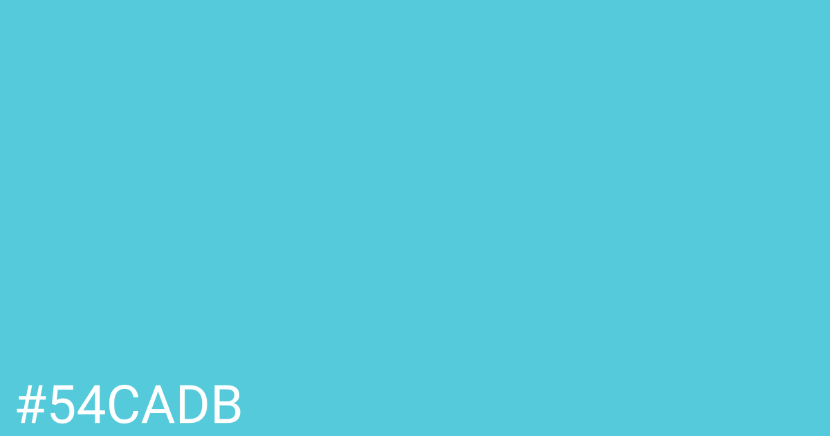Hex color #54cadb graphic