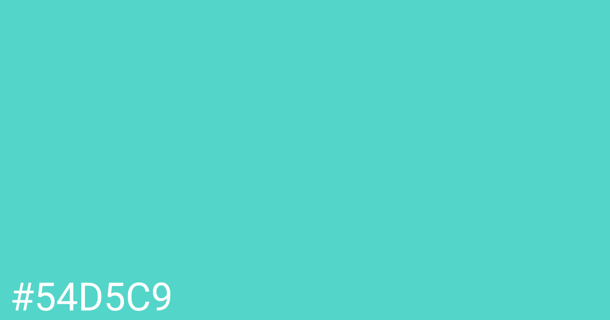 Hex color #54d5c9 graphic