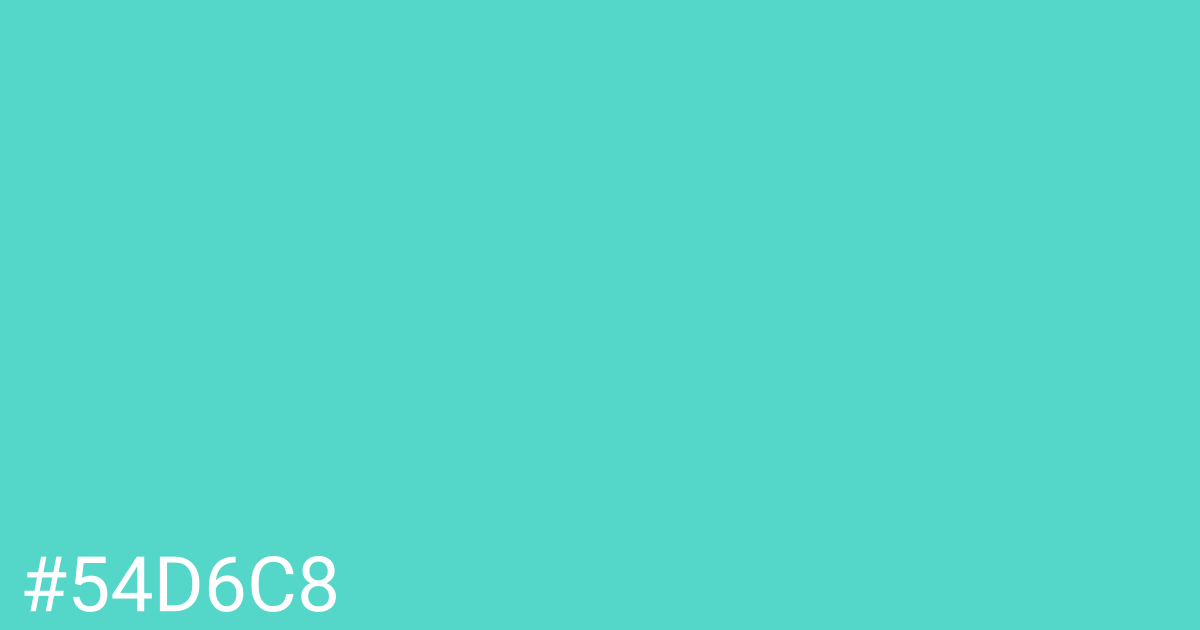 Hex color #54d6c8 graphic