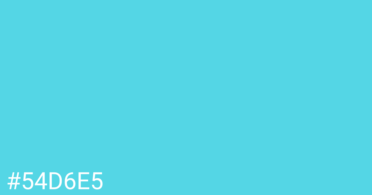 Hex color #54d6e5 graphic