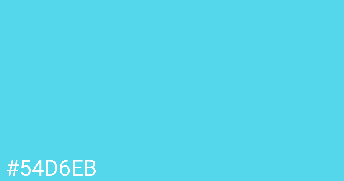 Hex color #54d6eb graphic