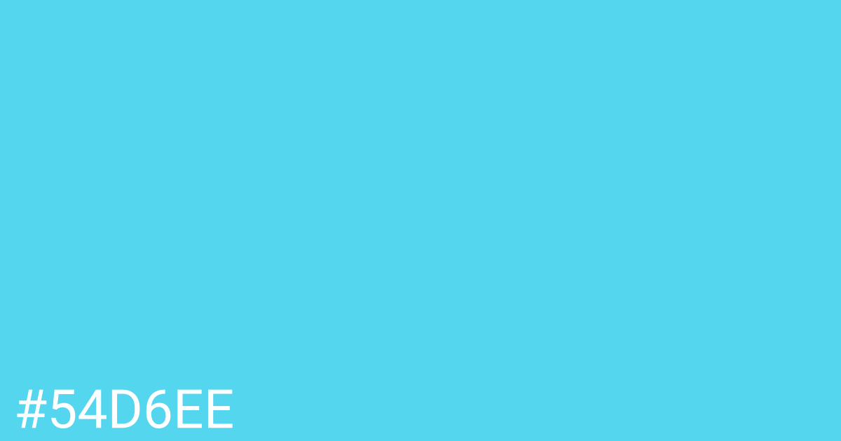 Hex color #54d6ee graphic