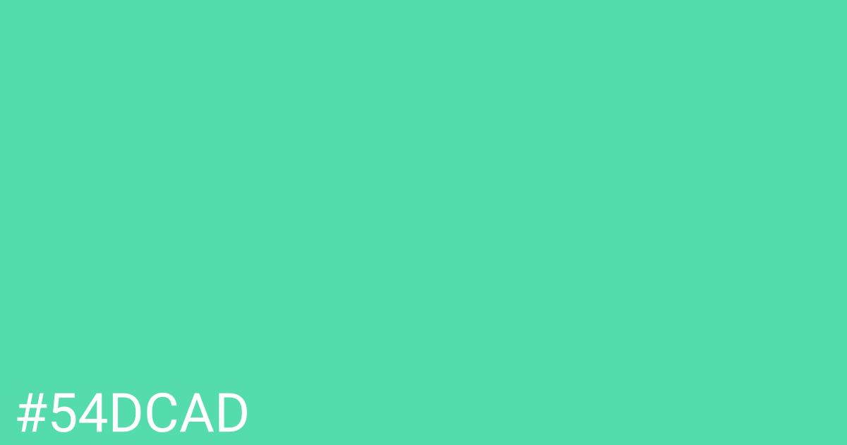 Hex color #54dcad graphic