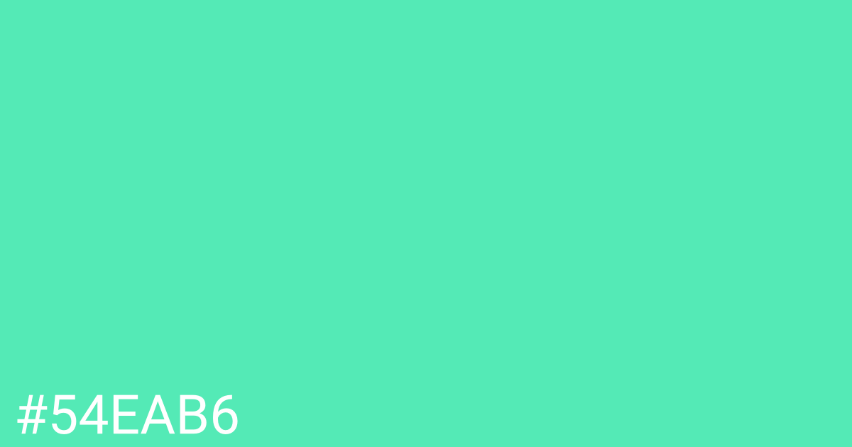 Hex color #54eab6 graphic