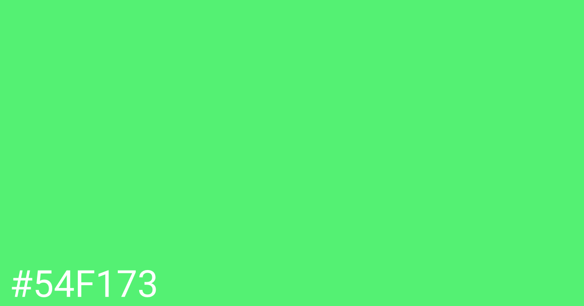 Hex color #54f173 graphic