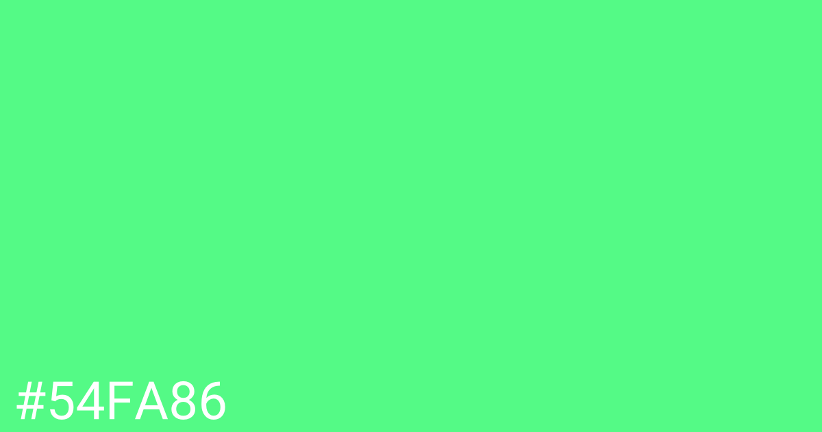 Hex color #54fa86 graphic