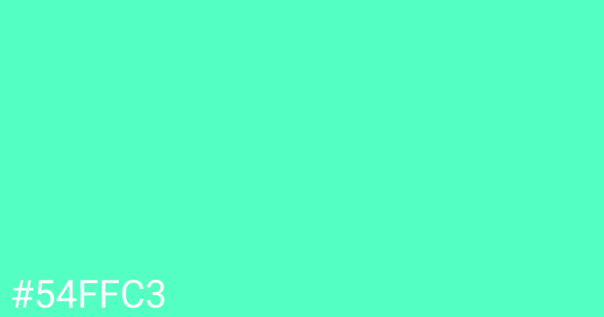 Hex color #54ffc3 graphic